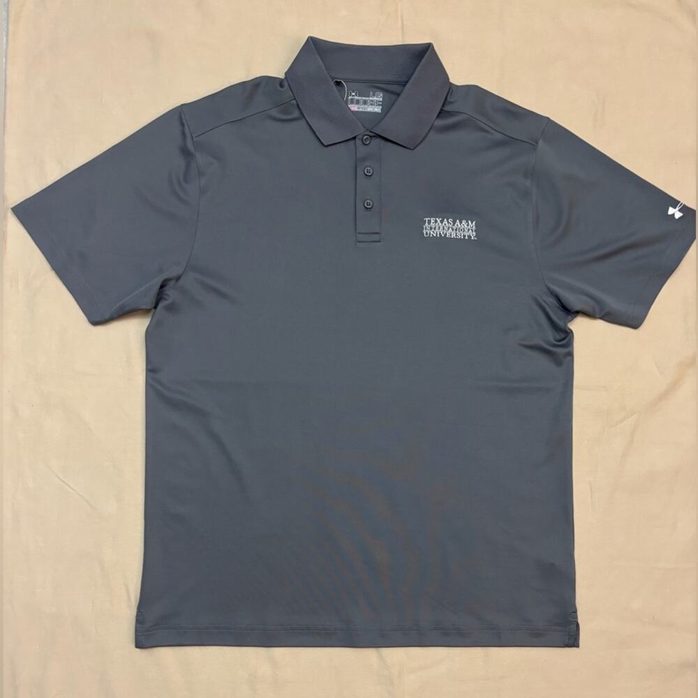 Under Armour Texas A&M International University Gray Men's Polo Shirt Size Large